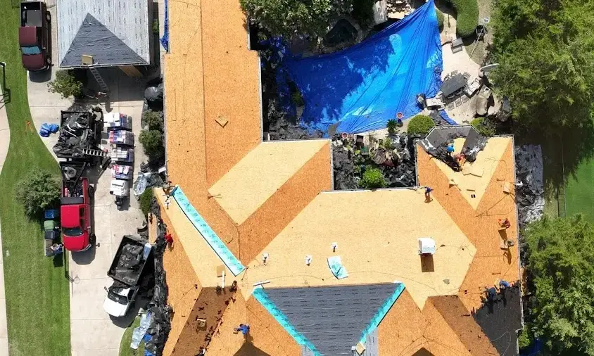 Professional Roof Repair being performed in Triangle
